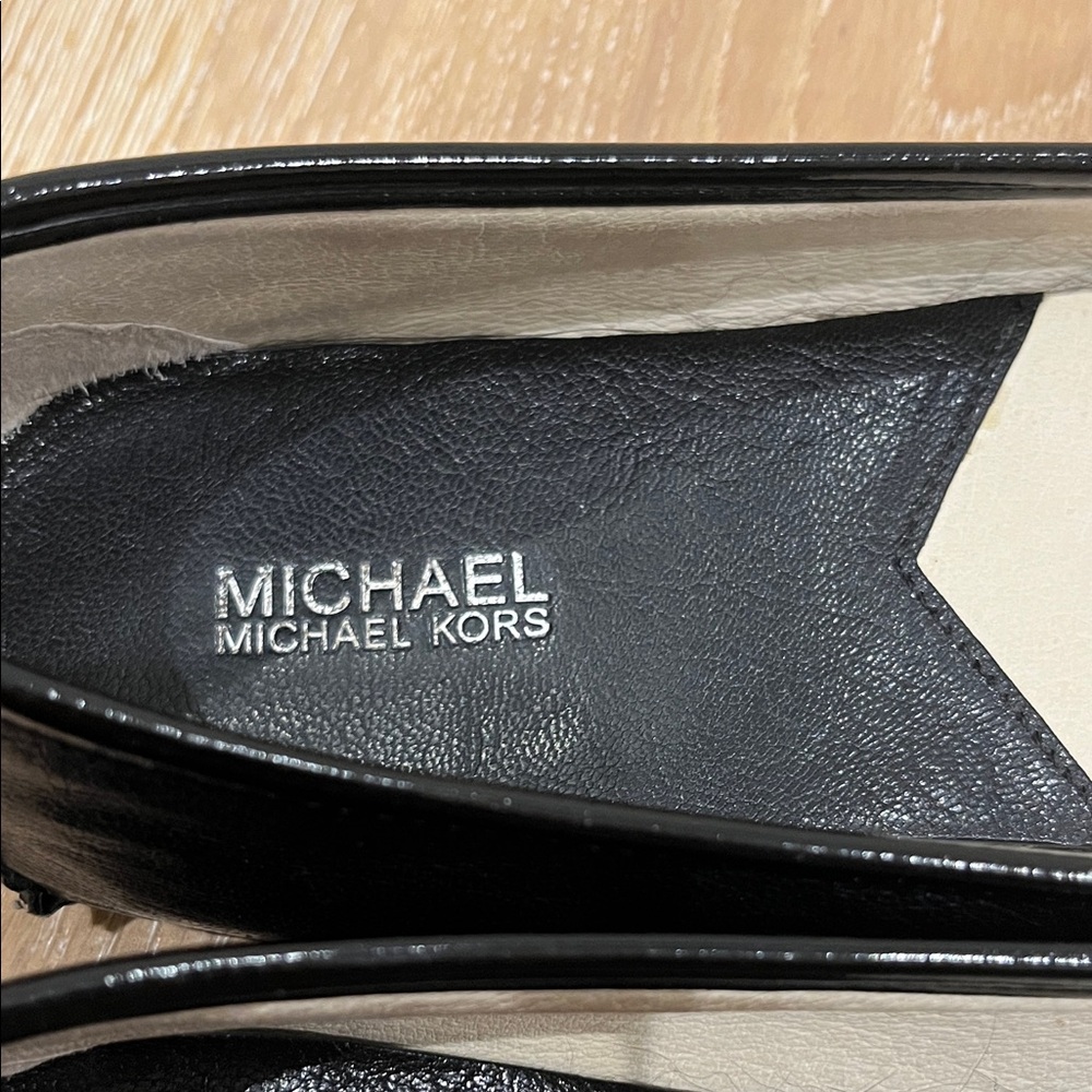 Michael Kors Black Leather Loafers - Picture 2 of 4